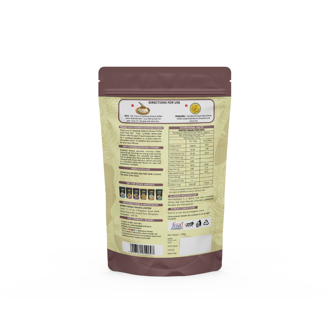 PUFFED GRAM PODI MIX 200G